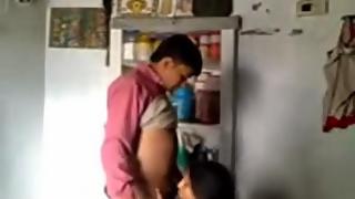 Newly married bhabhi fucked by her hubby in kitchen