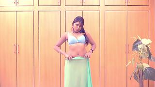 Swathi Naidu In Indian Sari Stripping Naked